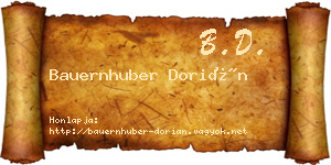 Bauernhuber Dorián névjegykártya